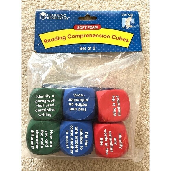 Learning Resources Reading Comprehension Cubes Homeschool Soft Foam Classroom - Picture 1 of 4